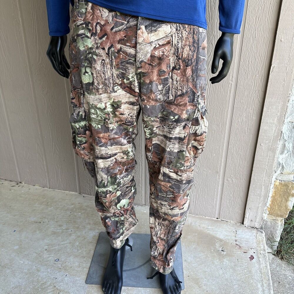Brents Camo Pants Mens‎ Size Large Cargo Pants Hunting Brown Woodland Streetwear